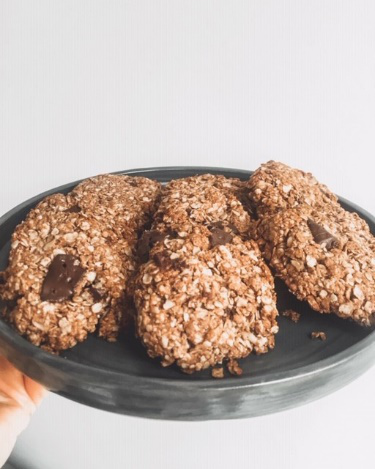 Vegan chocolade havermoutkoekjes